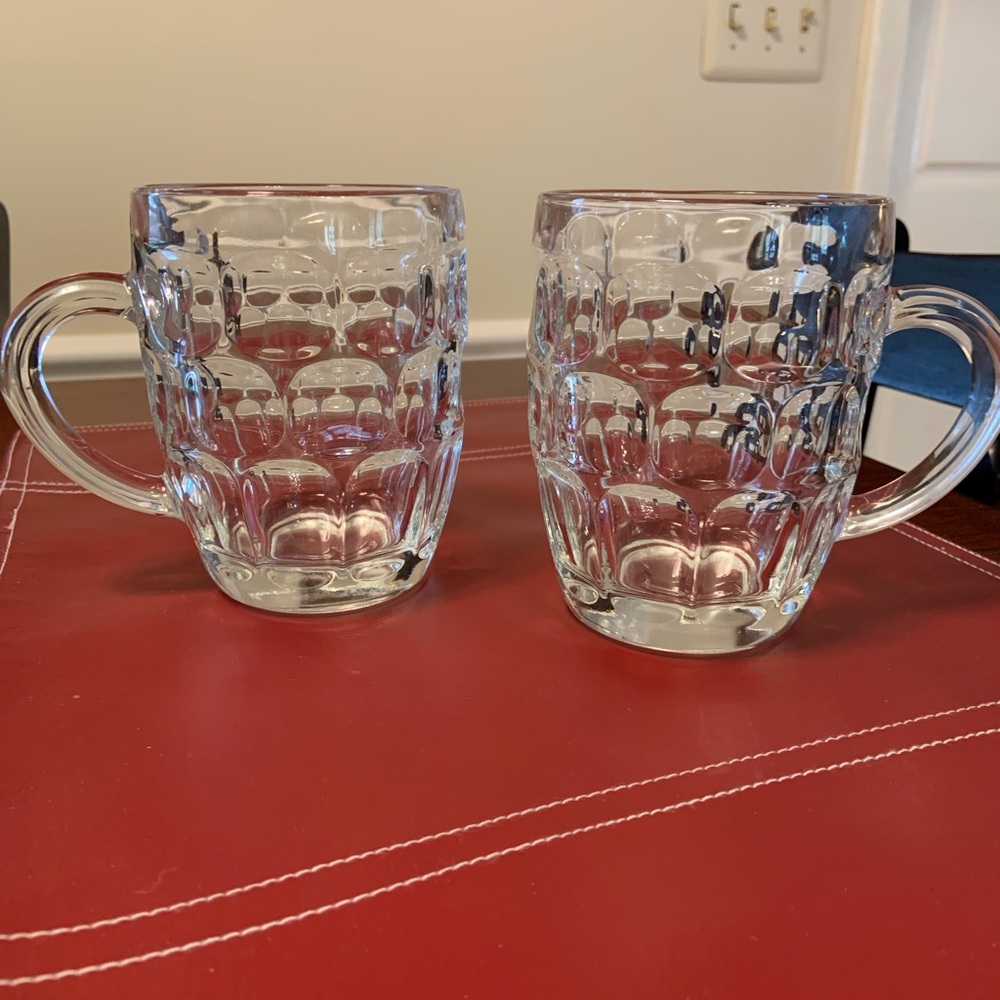 Heavy Glass Beer Mugs